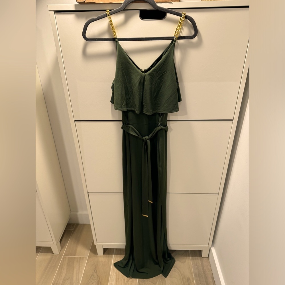 MK olive green maxi dress